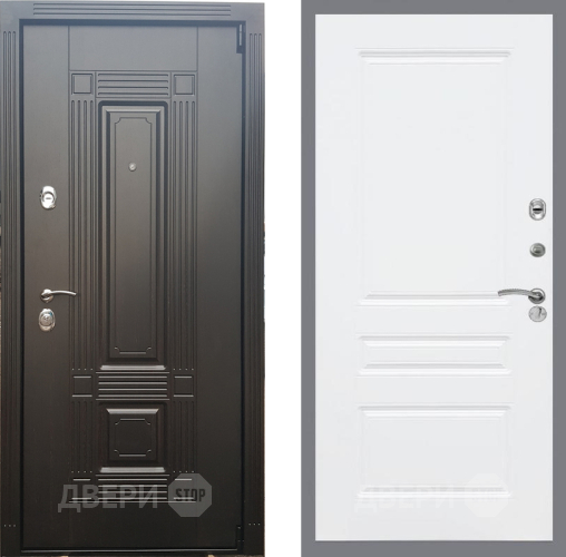 Входная металлическая Дверь Рекс (REX) 9 FL-243 Силк Сноу в Дубне