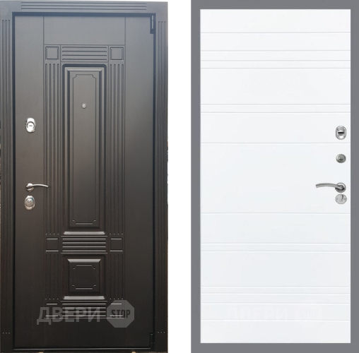 Входная металлическая Дверь Рекс (REX) 9 Line Силк Сноу в Дубне