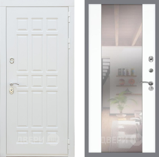 Дверь Рекс (REX) 8 Силк Сноу СБ-16 Зеркало Силк Сноу в Дубне