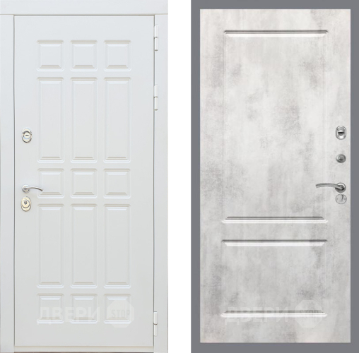 Входная металлическая Дверь Рекс (REX) 8 Силк Сноу FL-117 Бетон светлый в Дубне