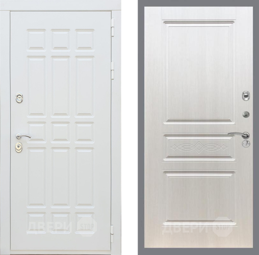 Входная металлическая Дверь Рекс (REX) 8 Силк Сноу FL-243 Лиственница беж в Дубне