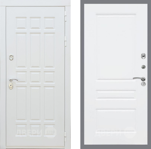 Входная металлическая Дверь Рекс (REX) 8 Силк Сноу FL-243 Силк Сноу в Дубне