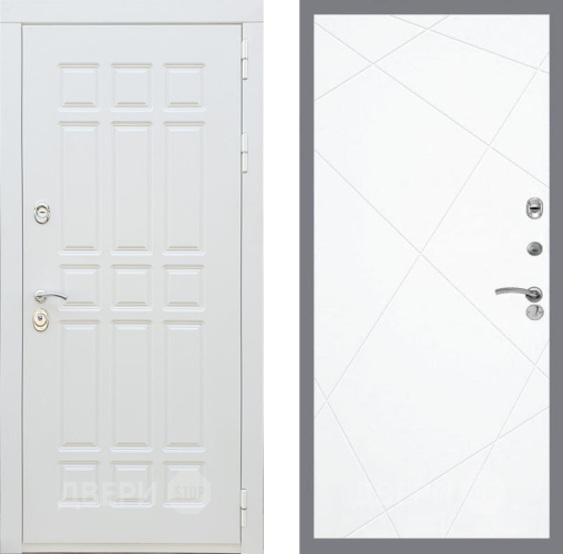 Входная металлическая Дверь Рекс (REX) 8 Силк Сноу FL-291 Силк Сноу в Дубне