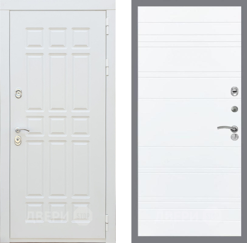 Входная металлическая Дверь Рекс (REX) 8 Силк Сноу Line Силк Сноу в Дубне