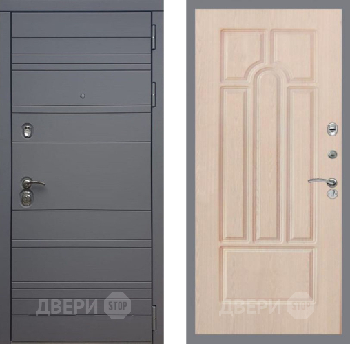 Входная металлическая Дверь Рекс (REX) 14 силк титан FL-58 Беленый дуб в Дубне