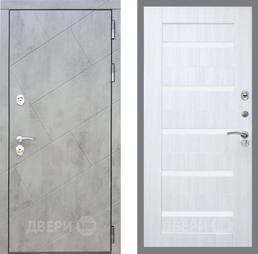 Входная металлическая Дверь Рекс (REX) 22 СБ-14 стекло белое Сандал белый в Дубне