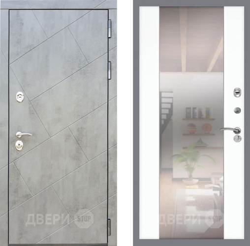 Дверь Рекс (REX) 22 СБ-16 Зеркало Силк Сноу в Дубне