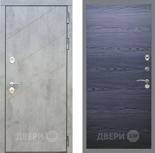 Входная металлическая Дверь Рекс (REX) 22 GL Дуб тангенальный черный в Дубне