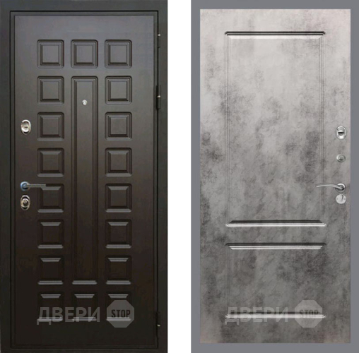 Входная металлическая Дверь Рекс (REX) Премиум 3к FL-117 Бетон темный в Дубне