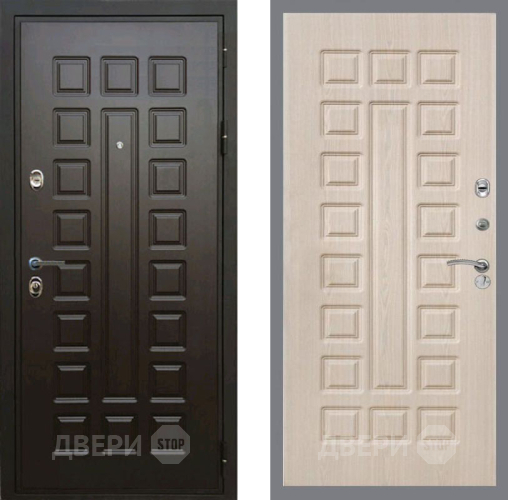 Входная металлическая Дверь Рекс (REX) Премиум 3к FL-183 Беленый дуб в Дубне