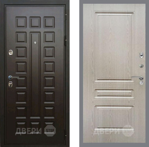 Входная металлическая Дверь Рекс (REX) Премиум 3к FL-243 Беленый дуб в Дубне