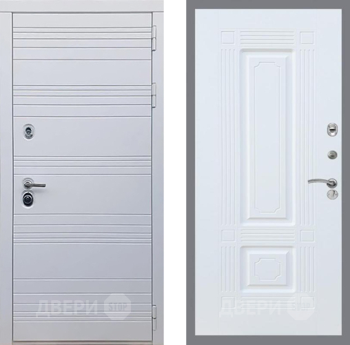 Входная металлическая Дверь Рекс (REX) 14 Силк Сноу FL-2 Силк Сноу в Дубне