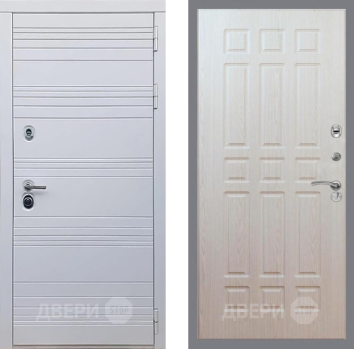 Входная металлическая Дверь Рекс (REX) 14 Силк Сноу FL-33 Беленый дуб в Дубне