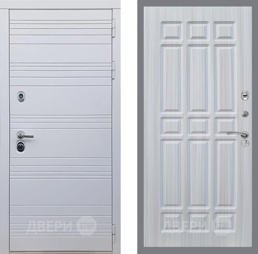 Входная металлическая Дверь Рекс (REX) 14 Силк Сноу FL-33 Сандал белый в Дубне