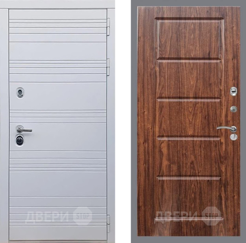 Входная металлическая Дверь Рекс (REX) 14 Силк Сноу FL-39 орех тисненый в Дубне