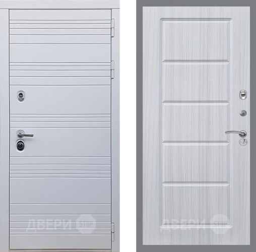 Входная металлическая Дверь Рекс (REX) 14 Силк Сноу FL-39 Сандал белый в Дубне