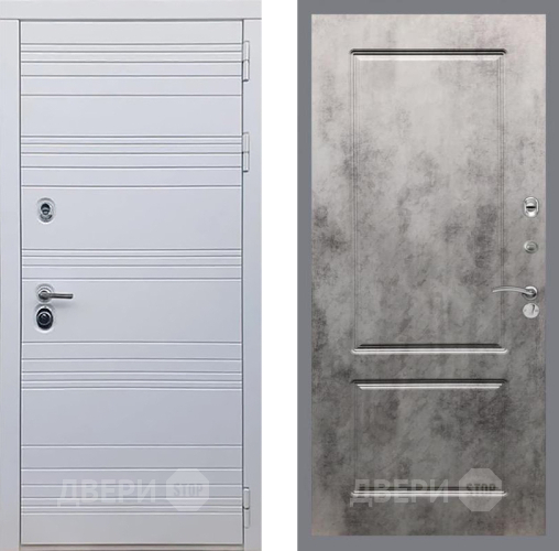Входная металлическая Дверь Рекс (REX) 14 Силк Сноу FL-117 Бетон темный в Дубне