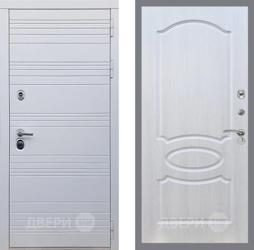 Входная металлическая Дверь Рекс (REX) 14 Силк Сноу FL-128 Лиственница беж в Дубне