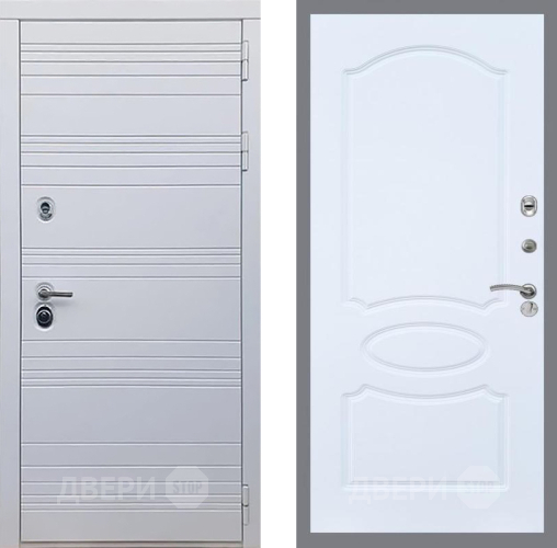 Входная металлическая Дверь Рекс (REX) 14 Силк Сноу FL-128 Силк Сноу в Дубне