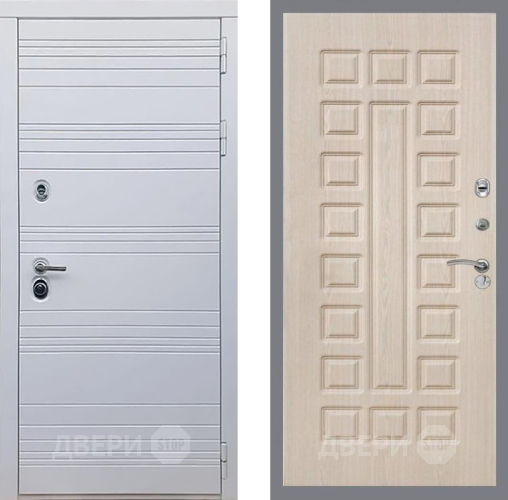 Входная металлическая Дверь Рекс (REX) 14 Силк Сноу FL-183 Беленый дуб в Дубне
