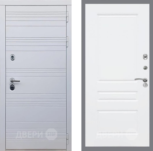 Входная металлическая Дверь Рекс (REX) 14 Силк Сноу FL-243 Силк Сноу в Дубне