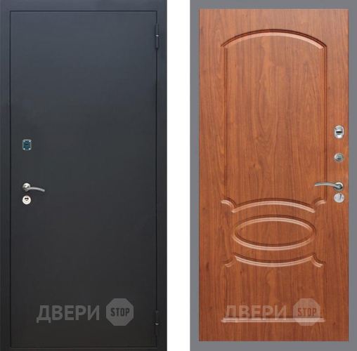 Входная металлическая Дверь Рекс (REX) 1A Черный Муар FL-128 Морёная берёза в Дубне