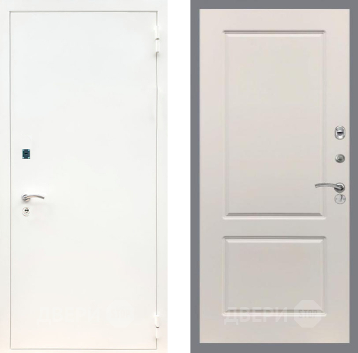 Входная металлическая Дверь Рекс (REX) 1А Белая шагрень FL-117 Шампань в Дубне