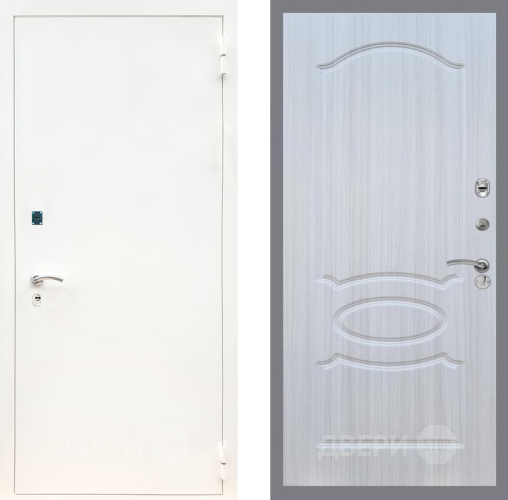 Дверь Рекс (REX) 1А Белая шагрень FL-128 Сандал белый в Дубне