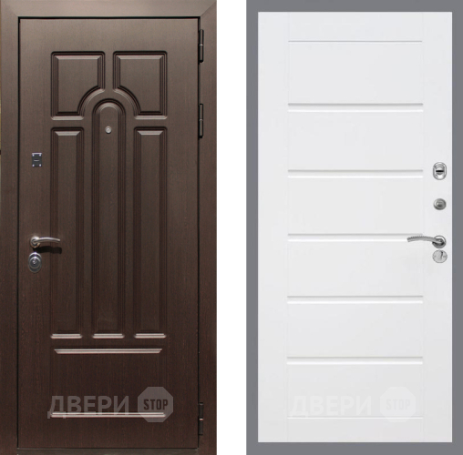 Входная металлическая Дверь Рекс (REX) Эврика Сити Белый ясень в Дубне