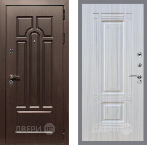 Входная металлическая Дверь Рекс (REX) Эврика FL-2 Сандал белый в Дубне