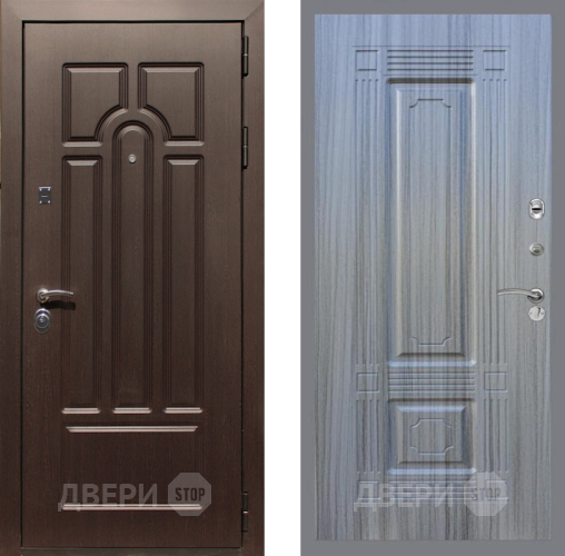 Входная металлическая Дверь Рекс (REX) Эврика FL-2 Сандал грей в Дубне