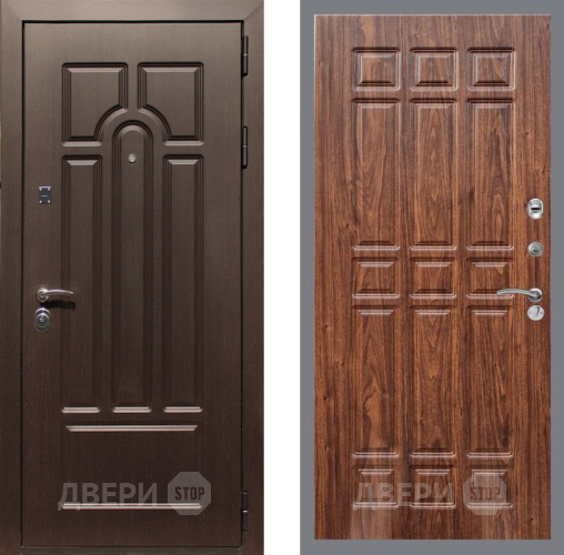 Входная металлическая Дверь Рекс (REX) Эврика FL-33 орех тисненый в Дубне