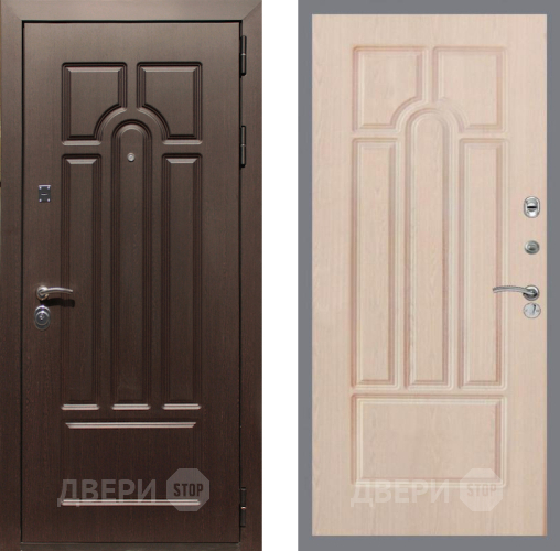 Входная металлическая Дверь Рекс (REX) Эврика FL-58 Беленый дуб в Дубне