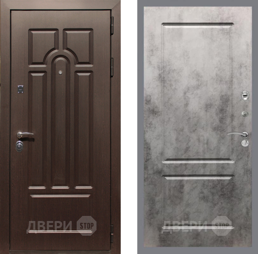 Входная металлическая Дверь Рекс (REX) Эврика FL-117 Бетон темный в Дубне