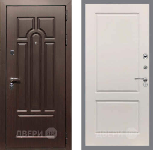 Входная металлическая Дверь Рекс (REX) Эврика FL-117 Шампань в Дубне