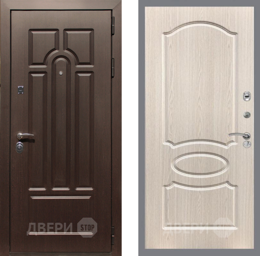 Дверь Рекс (REX) Эврика FL-128 Беленый дуб в Дубне