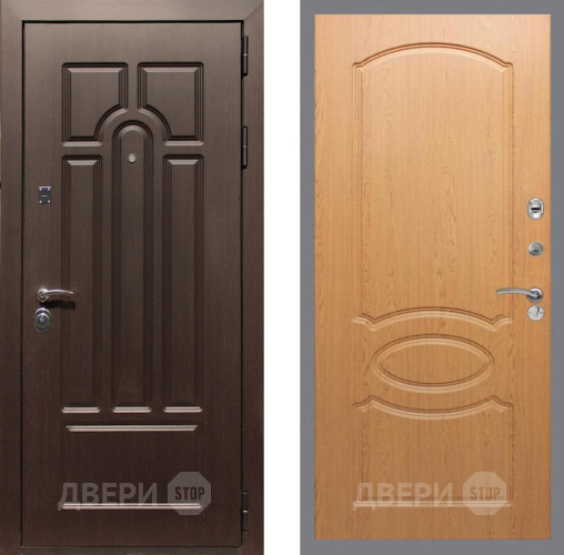 Входная металлическая Дверь Рекс (REX) Эврика FL-128 Дуб в Дубне