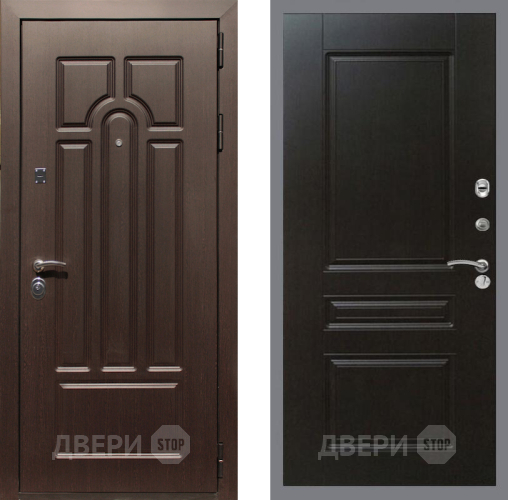 Входная металлическая Дверь Рекс (REX) Эврика FL-243 Венге в Дубне