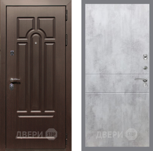 Входная металлическая Дверь Рекс (REX) Эврика FL-290 Бетон светлый в Дубне