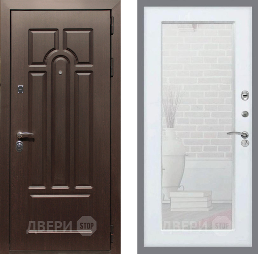 Дверь Рекс (REX) Эврика Зеркало Пастораль Белый ясень в Дубне