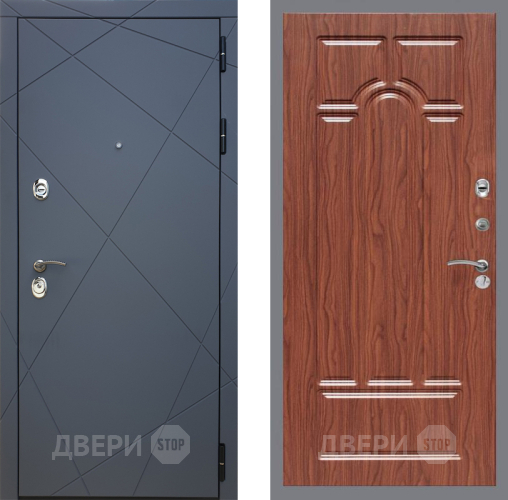 Входная металлическая Дверь Рекс (REX) 13 Силк Титан FL-58 орех тисненый в Дубне