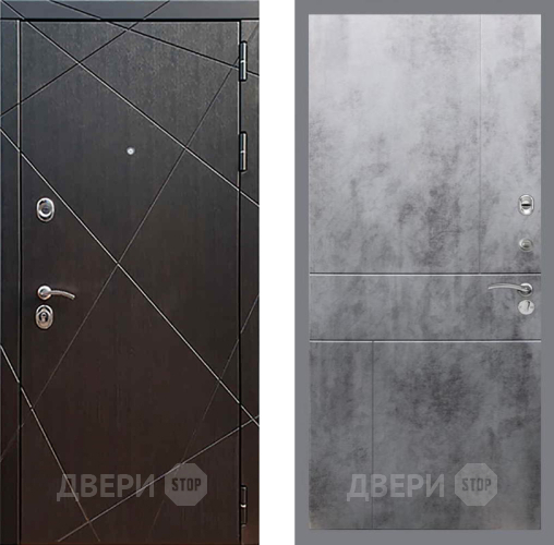 Входная металлическая Дверь Рекс (REX) 13 Венге FL-290 Бетон темный в Дубне