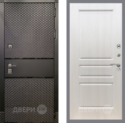 Входная металлическая Дверь Рекс (REX) 15 Черный Кварц FL-243 Лиственница беж в Дубне