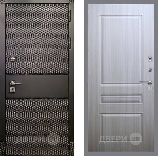 Входная металлическая Дверь Рекс (REX) 15 Черный Кварц FL-243 Сандал белый в Дубне