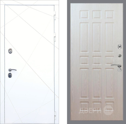 Входная металлическая Дверь Рекс (REX) 13 Силк Сноу FL-33 Беленый дуб в Дубне