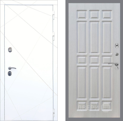 Входная металлическая Дверь Рекс (REX) 13 Силк Сноу FL-33 Лиственница беж в Дубне