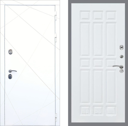 Входная металлическая Дверь Рекс (REX) 13 Силк Сноу FL-33 Силк Сноу в Дубне