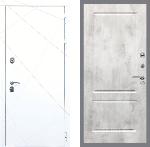 Входная металлическая Дверь Рекс (REX) 13 Силк Сноу FL-117 Бетон светлый в Дубне