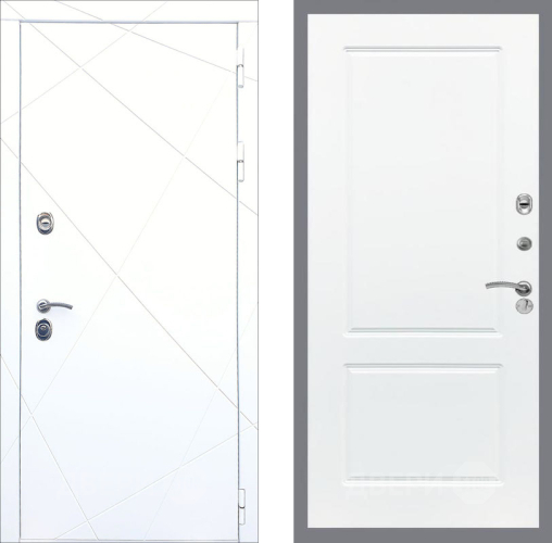 Входная металлическая Дверь Рекс (REX) 13 Силк Сноу FL-117 Силк Сноу в Дубне