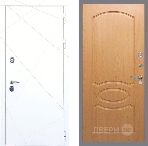 Входная металлическая Дверь Рекс (REX) 13 Силк Сноу FL-128 Дуб в Дубне